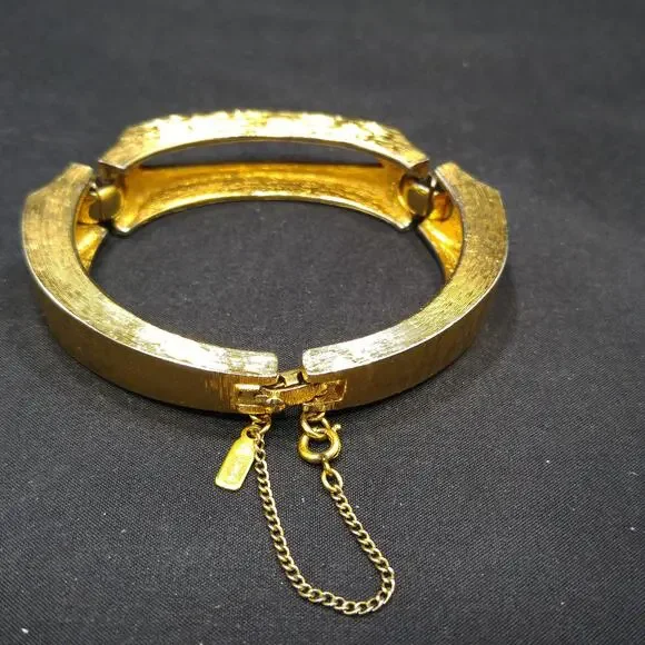 Vintage Monet Modern Mid-Century Bracelet, Gold Plated, 1950s - Picture 6 of 10